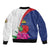 Furstentum Liechtenstein Bomber Jacket Kestrel With Alpine Rose Flower