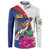 Furstentum Liechtenstein Button Sweatshirt Kestrel With Alpine Rose Flower