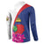 Furstentum Liechtenstein Button Sweatshirt Kestrel With Alpine Rose Flower