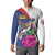 Furstentum Liechtenstein Button Sweatshirt Kestrel With Alpine Rose Flower