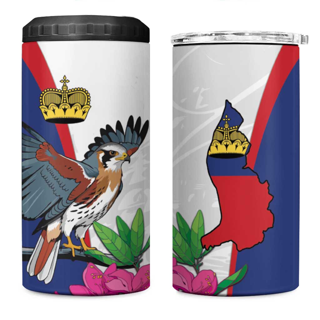 Furstentum Liechtenstein 4 in 1 Can Cooler Tumbler Kestrel With Alpine Rose Flower