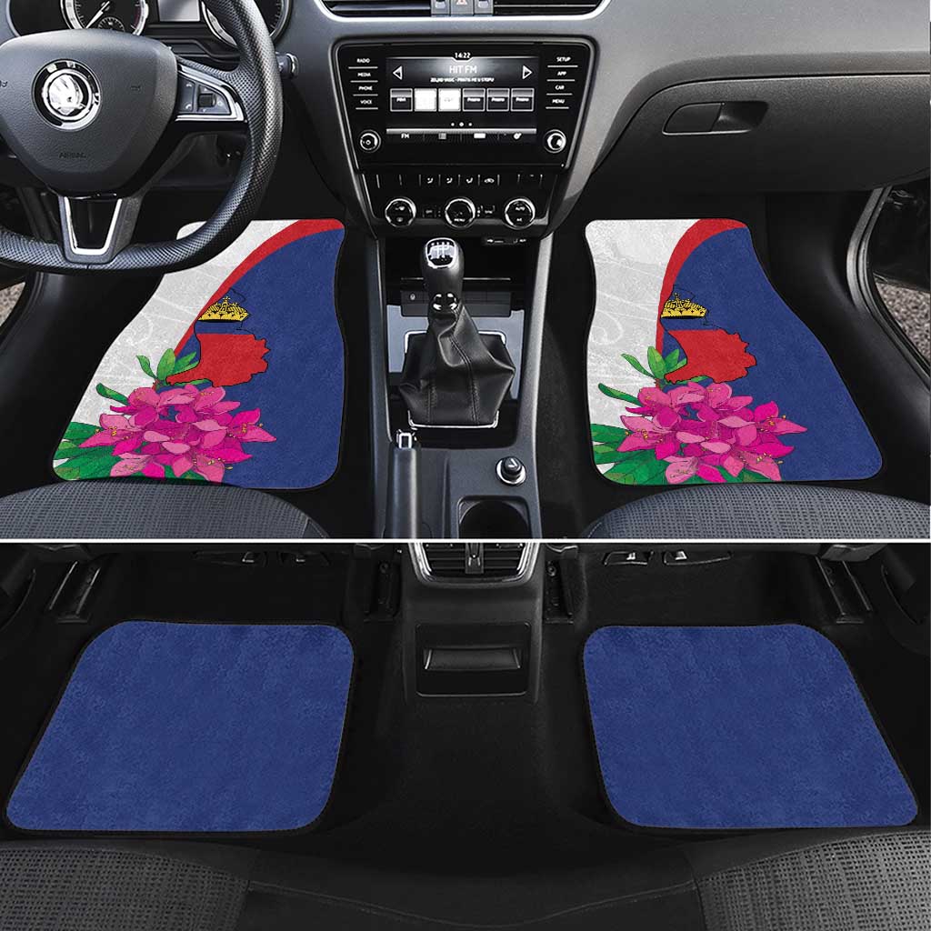 Furstentum Liechtenstein Car Mats Kestrel With Alpine Rose Flower