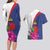 Furstentum Liechtenstein Couples Matching Long Sleeve Bodycon Dress and Hawaiian Shirt Kestrel With Alpine Rose Flower