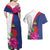 Furstentum Liechtenstein Couples Matching Off Shoulder Maxi Dress and Hawaiian Shirt Kestrel With Alpine Rose Flower