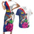 Furstentum Liechtenstein Couples Matching Short Sleeve Bodycon Dress and Hawaiian Shirt Kestrel With Alpine Rose Flower