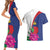 Furstentum Liechtenstein Couples Matching Short Sleeve Bodycon Dress and Hawaiian Shirt Kestrel With Alpine Rose Flower