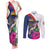 Furstentum Liechtenstein Couples Matching Tank Maxi Dress and Long Sleeve Button Shirt Kestrel With Alpine Rose Flower