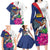 Furstentum Liechtenstein Family Matching Long Sleeve Bodycon Dress and Hawaiian Shirt Kestrel With Alpine Rose Flower