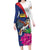 Furstentum Liechtenstein Family Matching Long Sleeve Bodycon Dress and Hawaiian Shirt Kestrel With Alpine Rose Flower