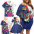 Furstentum Liechtenstein Family Matching Off Shoulder Short Dress and Hawaiian Shirt Kestrel With Alpine Rose Flower