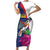 Furstentum Liechtenstein Family Matching Short Sleeve Bodycon Dress and Hawaiian Shirt Kestrel With Alpine Rose Flower