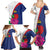 Furstentum Liechtenstein Family Matching Summer Maxi Dress and Hawaiian Shirt Kestrel With Alpine Rose Flower