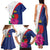 Furstentum Liechtenstein Family Matching Tank Maxi Dress and Hawaiian Shirt Kestrel With Alpine Rose Flower