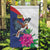 Furstentum Liechtenstein Garden Flag Kestrel With Alpine Rose Flower