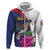 Furstentum Liechtenstein Hoodie Kestrel With Alpine Rose Flower