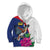 Furstentum Liechtenstein Kid Hoodie Kestrel With Alpine Rose Flower