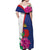 Furstentum Liechtenstein Off Shoulder Maxi Dress Kestrel With Alpine Rose Flower