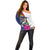 Furstentum Liechtenstein Off Shoulder Sweater Kestrel With Alpine Rose Flower