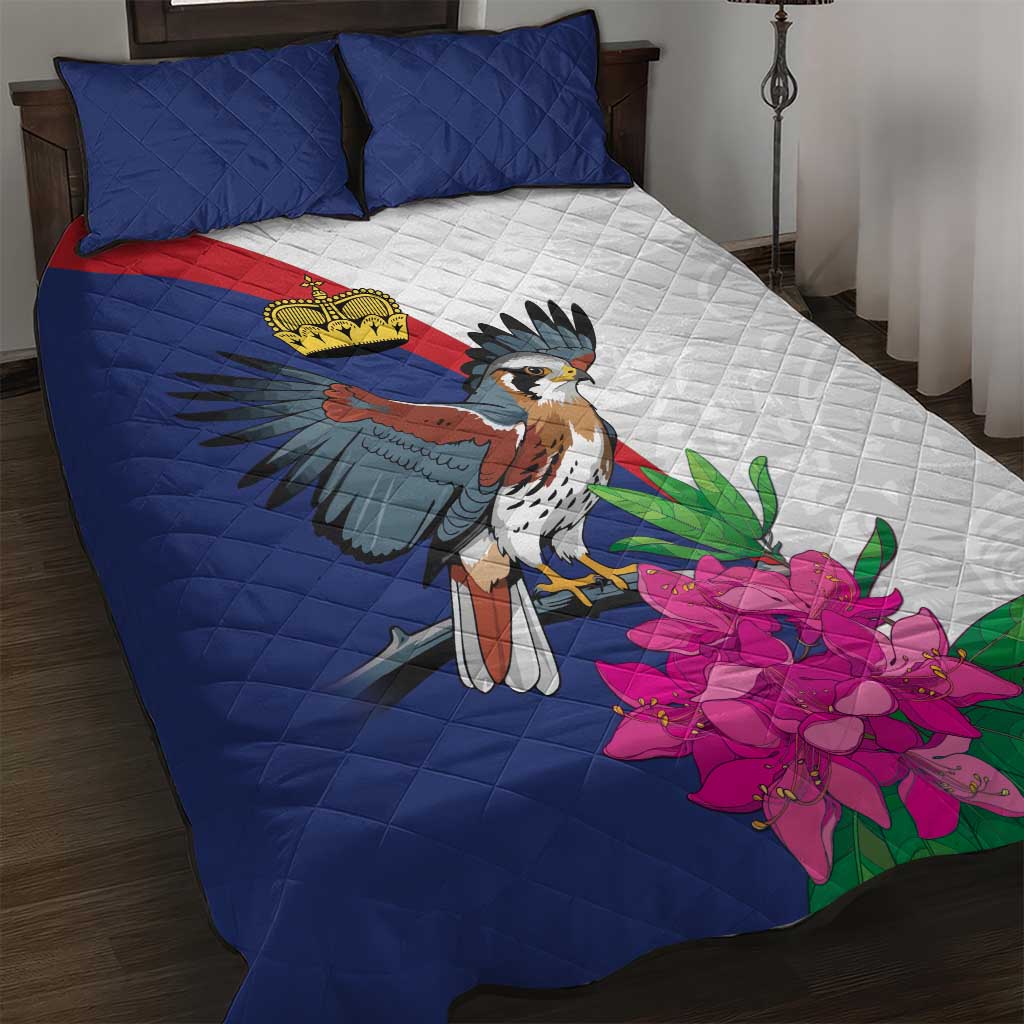 Furstentum Liechtenstein Quilt Bed Set Kestrel With Alpine Rose Flower