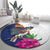 Furstentum Liechtenstein Round Carpet Kestrel With Alpine Rose Flower