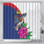 Furstentum Liechtenstein Shower Curtain Kestrel With Alpine Rose Flower