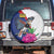 Furstentum Liechtenstein Spare Tire Cover Kestrel With Alpine Rose Flower