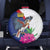 Furstentum Liechtenstein Spare Tire Cover Kestrel With Alpine Rose Flower