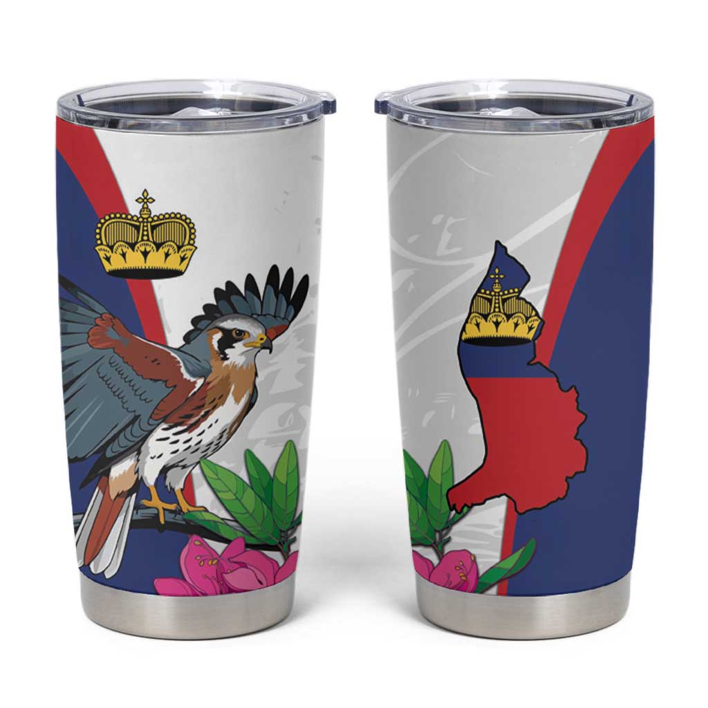 Furstentum Liechtenstein Tumbler Cup Kestrel With Alpine Rose Flower