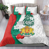 Personalized Bulgaria Independence Day Bedding Set Suedinenieto Pravi Silata Folk Pattern