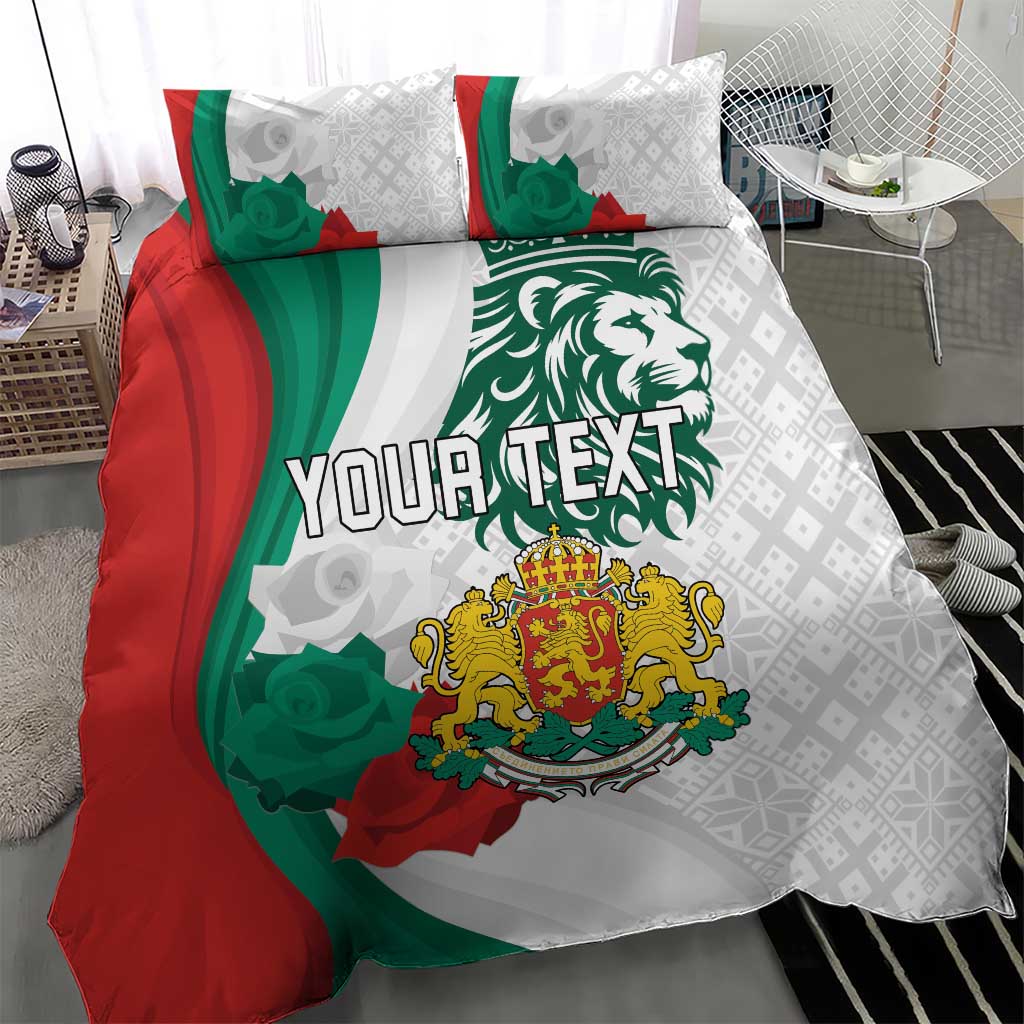 Personalized Bulgaria Independence Day Bedding Set Suedinenieto Pravi Silata Folk Pattern