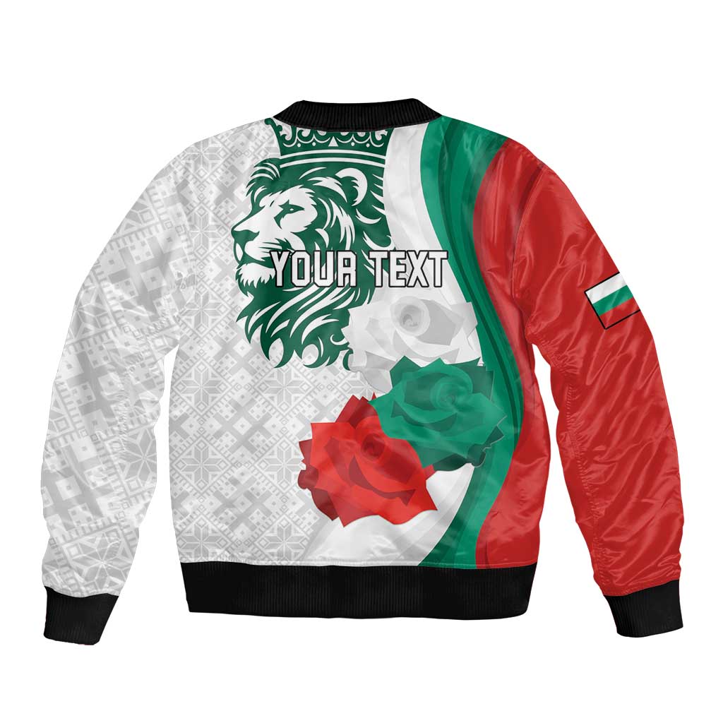 Personalized Bulgaria Independence Day Bomber Jacket Suedinenieto Pravi Silata Folk Pattern