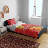 Personalized Montenegro Independence Day Bedding Set Coat Of Arms With Mimoza