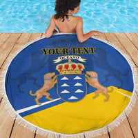 Personalized Dia de Canarias Beach Blanket Las Islas Afortunadas