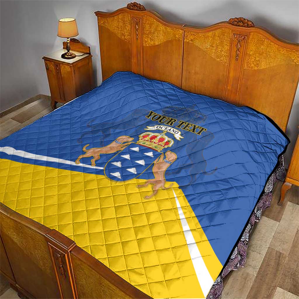 Personalized Dia de Canarias Quilt Las Islas Afortunadas