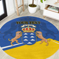 Personalized Dia de Canarias Round Carpet Las Islas Afortunadas