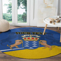 Personalized Dia de Canarias Round Carpet Las Islas Afortunadas