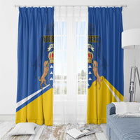 Personalized Dia de Canarias Window Curtain Las Islas Afortunadas