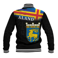 Happy Aland's Autonomy Day Baseball Jacket Coat Of Arms