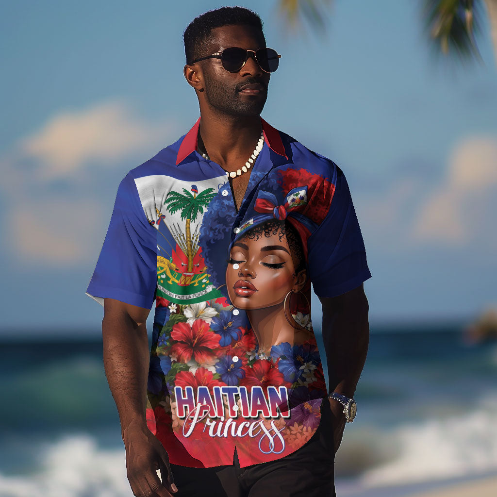 Haitian Princess Hawaiian Shirt Cultural Pride Floral Art