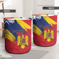 Personalized Romania Flag Day Laundry Basket Royal Eagle Patriotic Heritage