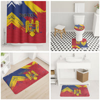 Personalized Romania Flag Day Bathroom Set Royal Eagle Patriotic Heritage