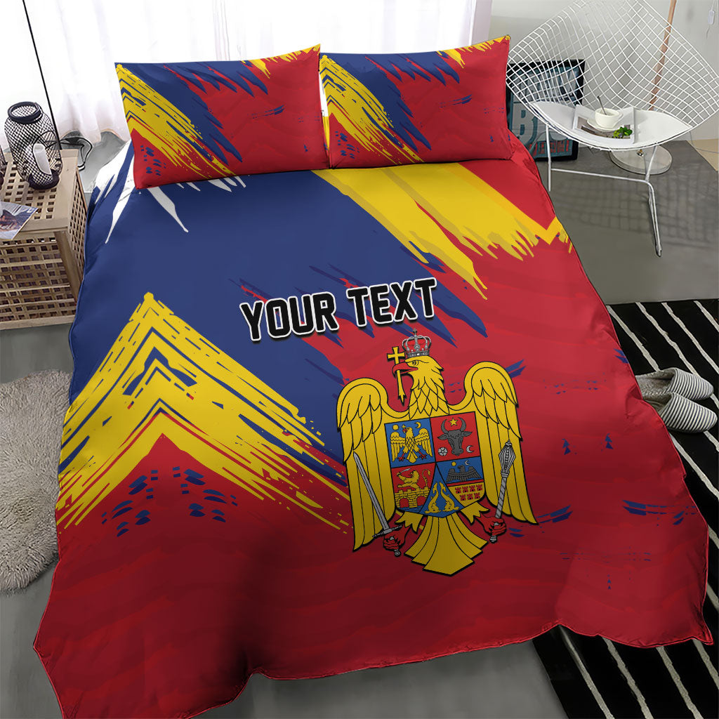 Personalized Romania Flag Day Bedding Set Royal Eagle Patriotic Heritage