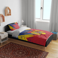 Personalized Romania Flag Day Bedding Set Royal Eagle Patriotic Heritage