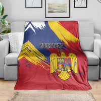 Personalized Romania Flag Day Blanket Royal Eagle Patriotic Heritage