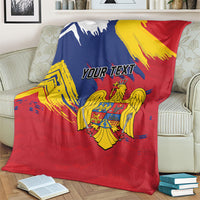 Personalized Romania Flag Day Blanket Royal Eagle Patriotic Heritage
