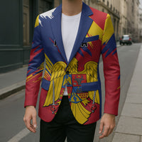 Personalized Romania Flag Day Blazer Royal Eagle Patriotic Heritage