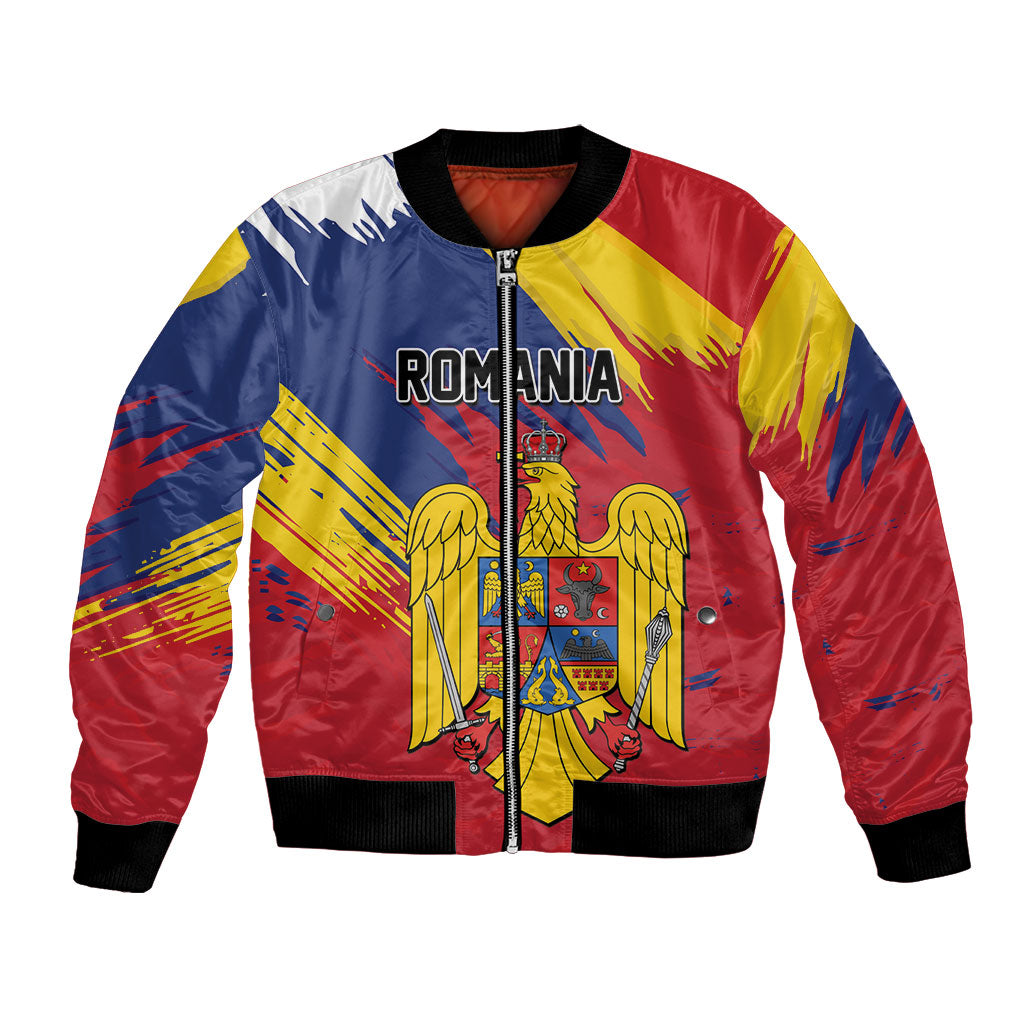 Personalized Romania Flag Day Bomber Jacket Royal Eagle Patriotic Heritage