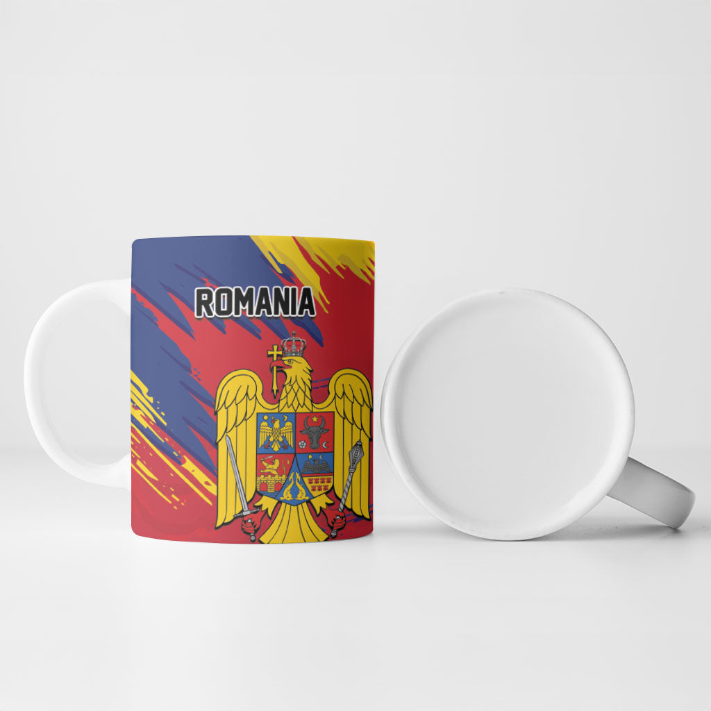 Personalized Romania Flag Day Ceramic Mug Royal Eagle Patriotic Heritage