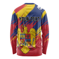 Personalized Romania Flag Day Long Sleeve Shirt Royal Eagle Patriotic Heritage