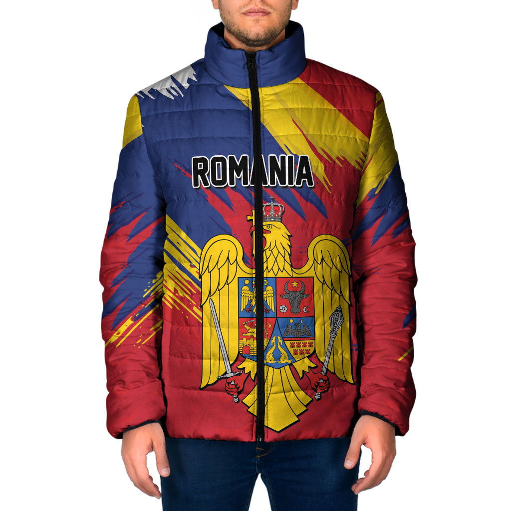 Personalized Romania Flag Day Padded Jacket Royal Eagle Patriotic Heritage